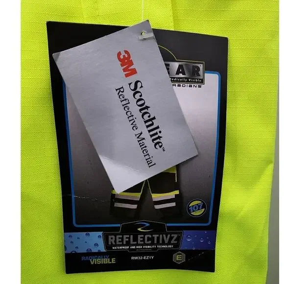 New NWT Radians Reflectivz High Visibility Bibs Overalls Size 5X Waterproof